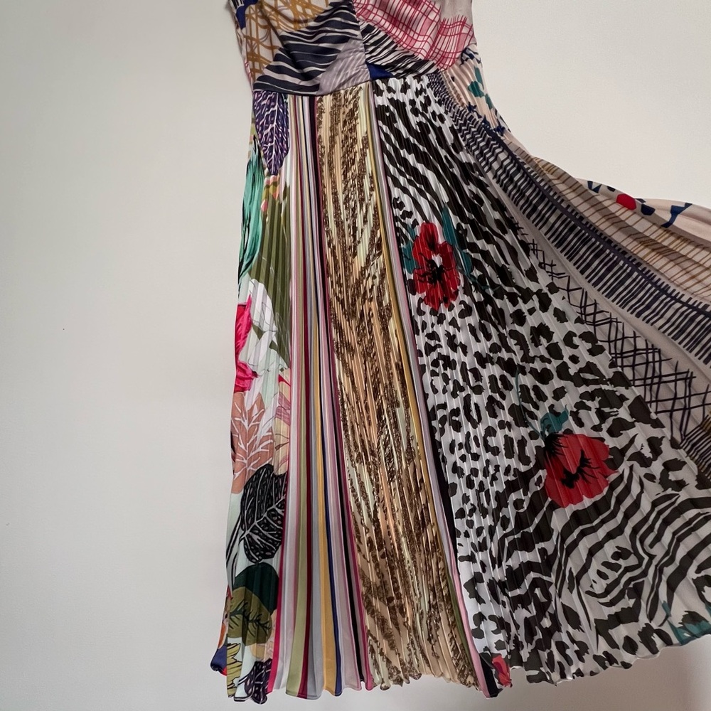 NWT Anthropologie Geisha Designs Jacinta Pleated Midi Dress - 2 - Picture 7 of 9